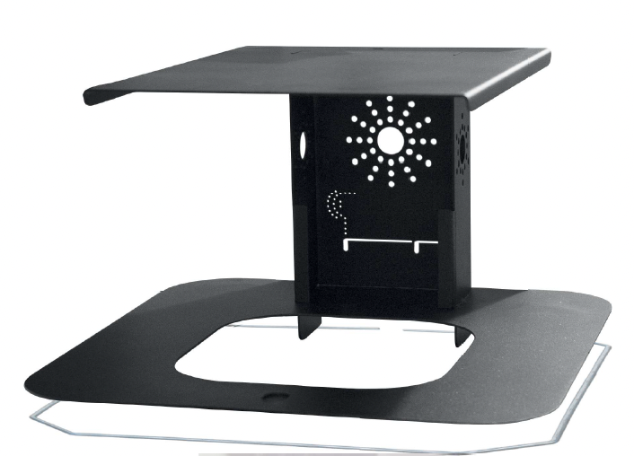 PAPELERA CENICERO CON BANDEJA PURE PARA EXTERIOR CUBIERTO 100L ACERO PINTADO NEGRO