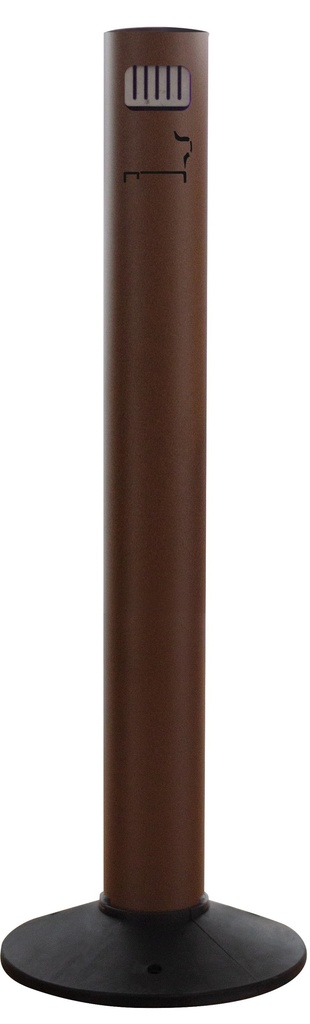 CENICERO EXTERIOR COLUMNA  MODULA ACERO PINTADO CORTEN