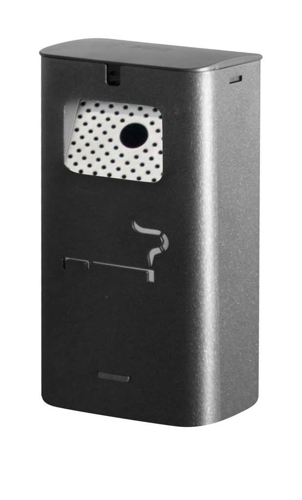 CENICERO EXTERIOR MURAL MODULA ACERO PINTADO NEGRO