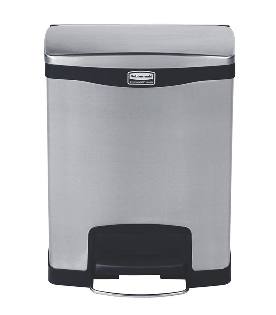 Cubo Slim JIM® de Pedal Frontal 30 L de Acero Inoxidable Negro