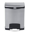 Cubo Slim JIM® de Pedal Frontal 30 L de Acero Inoxidable Negro