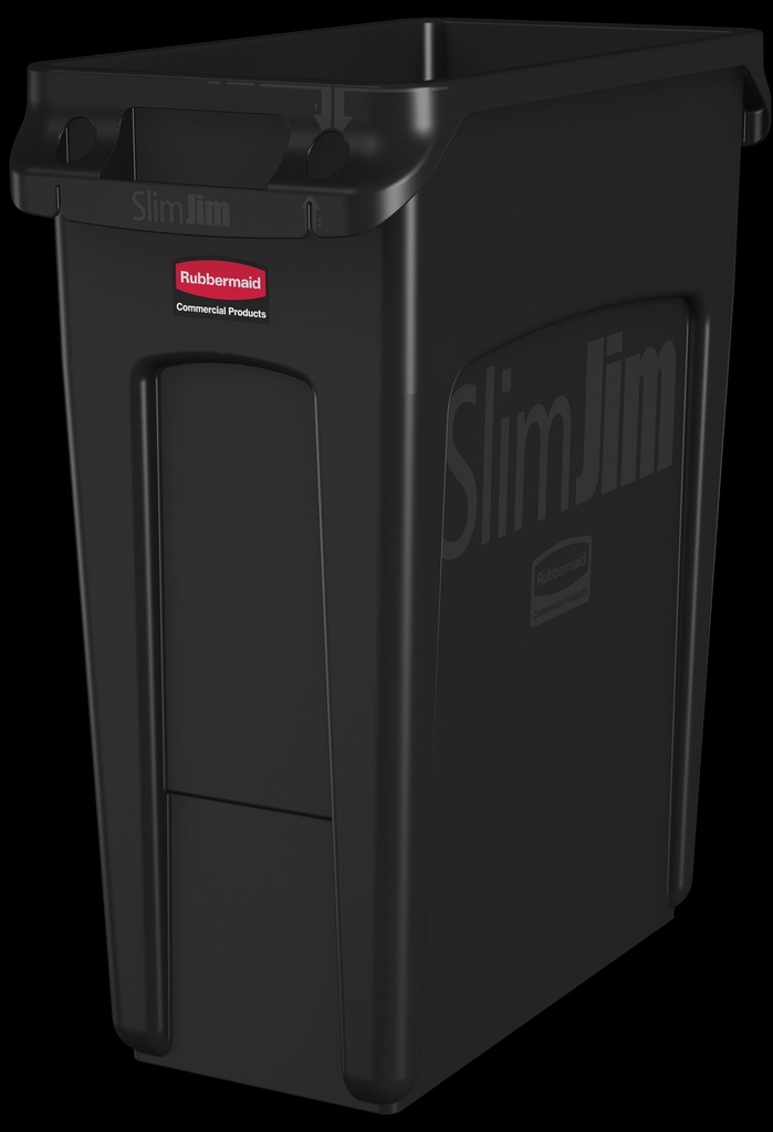 Contenedor Slim JIM® con Ventilación 61 L Negro