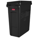 Contenedor Slim JIM® con Ventilación 61 L Negro