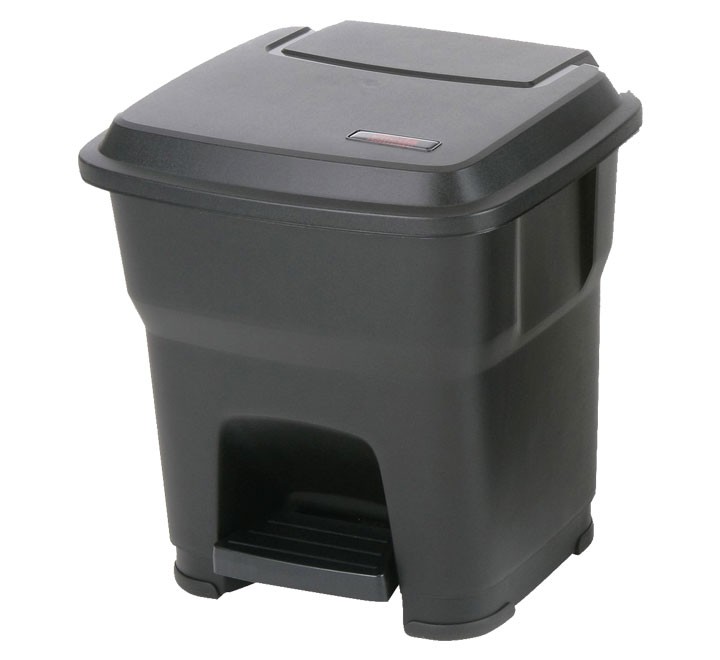 PAPELERA HERA 35 L CON PEDAL NEGRA