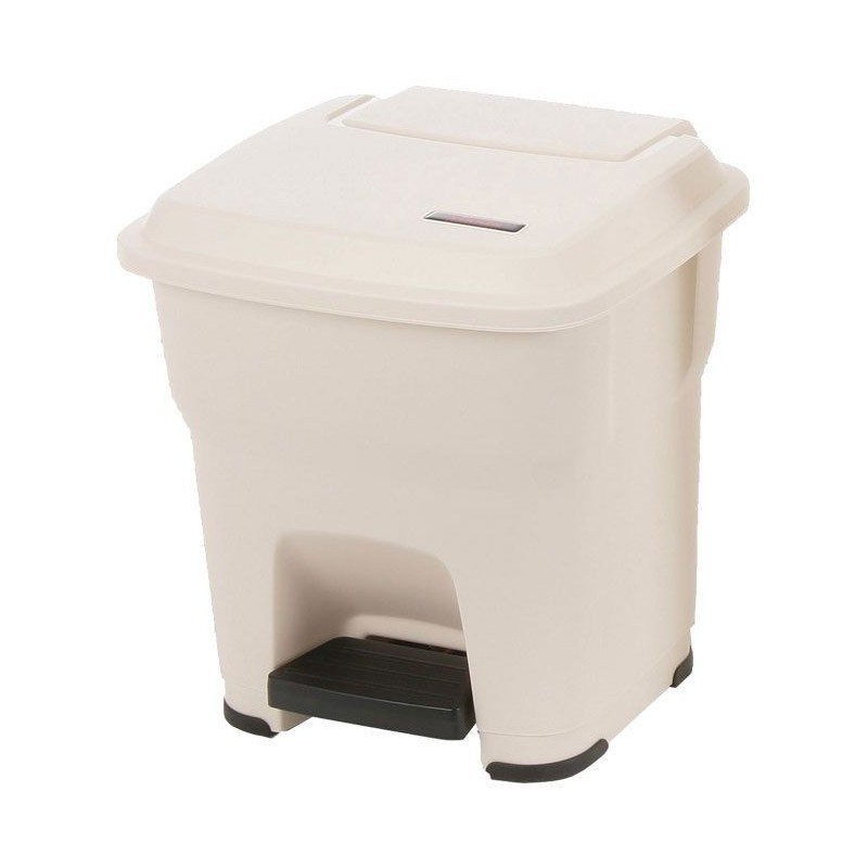 PAPELERA HERA 35 L CON PEDAL BEIGE