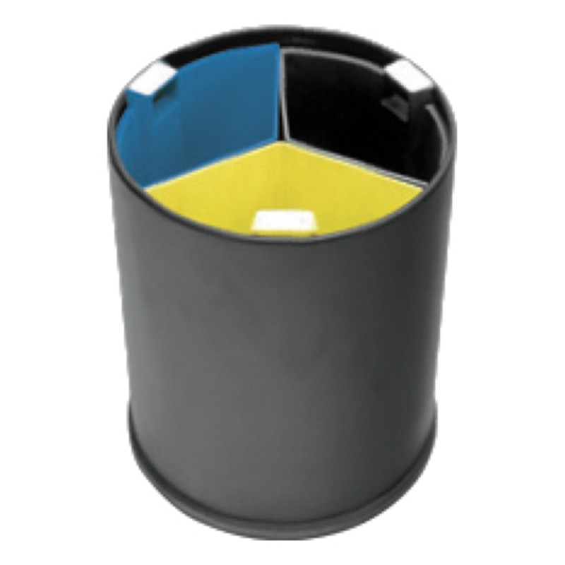 PAPELERA DE RECICLAJE 13L NEGRA