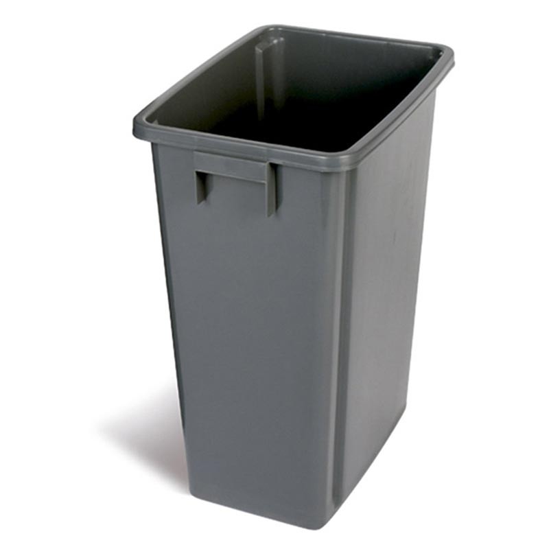 Contenedor De Reciclaje 60L Sin Tapa Color Gris
