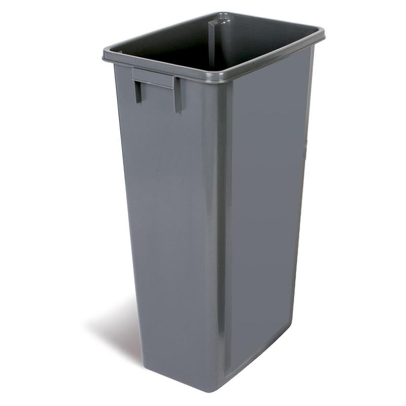 Contenedor De Reciclaje 80L Sin Tapa Color Gris