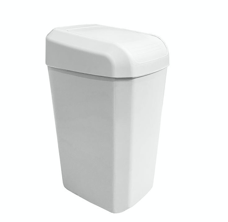 PAPELERA TROYA CON TAPA BASCULANTE DE 30 L