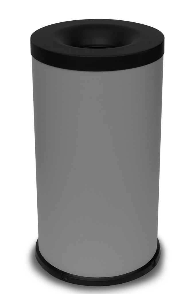 PAPELERA IGNÍFUGA STANDARD 75 L ACERO PINTADO GRIS