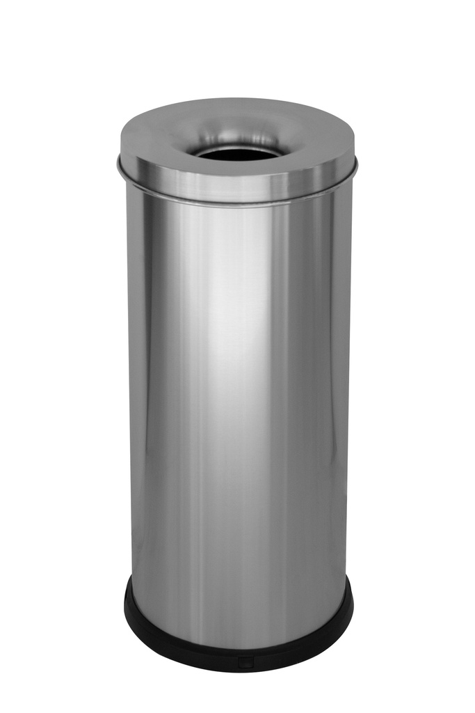 PAPELERA IGNÍFUGA STANDARD 25 L ACERO INOX SATINADO