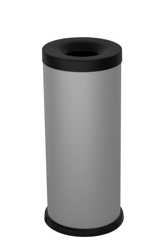 PAPELERA IGNÍFUGA STANDARD 25 L ACERO PINTADO GRIS