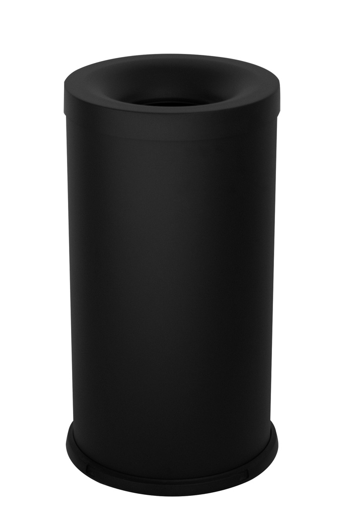PAPELERA IGNÍFUGA STANDARD 40 L ACERO PINTADO NEGRO