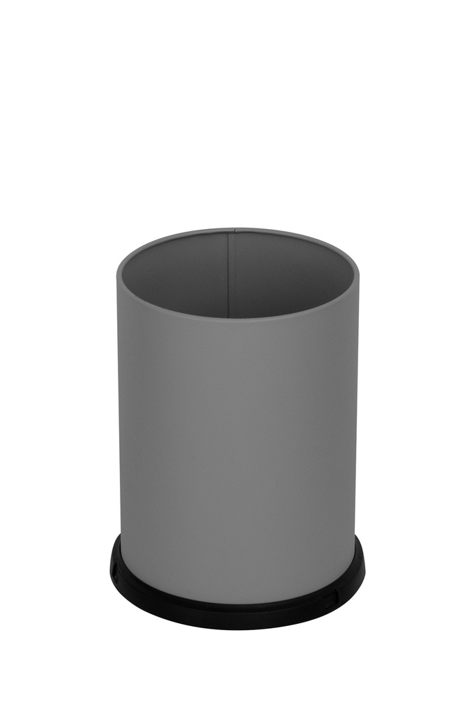 PAPELERA STANDARD 15 L ACERO PINTADO GRIS