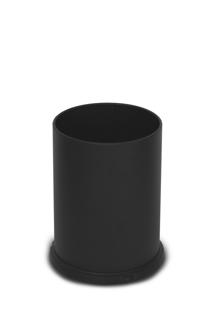 PAPELERA STANDARD 15 L ACERO PINTADO NEGRO