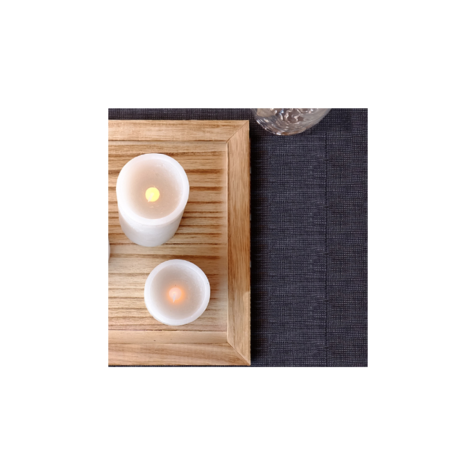 MANTEL AIRLAID 100X100 NEGRO HILO BLANCO