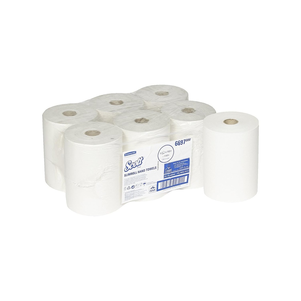 BOBINA SECAMANOS SCOTT XL SLIMROLL BLANCA 1 CAPA 190 M