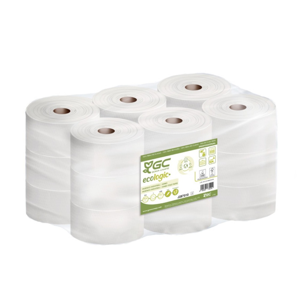 PAPEL HIGIENICO JUMBO RECICLADO  1 CAPA 250 M