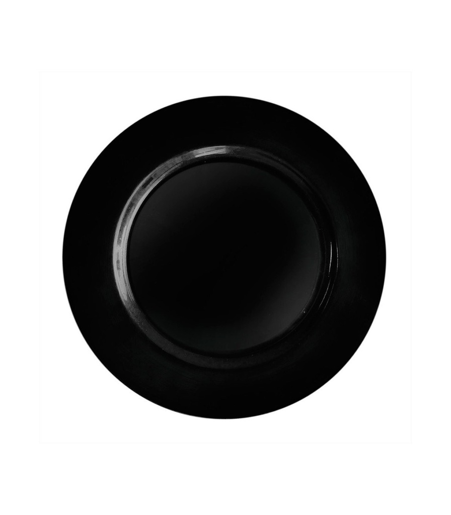 PLATO REDONDO NEGRO PS 19 CM