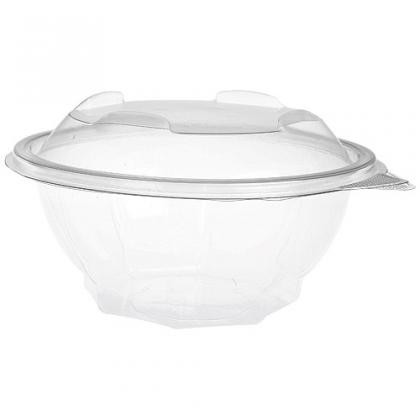 ENSALADERA PET REDONDA TAPA BISAGRA 500 CC