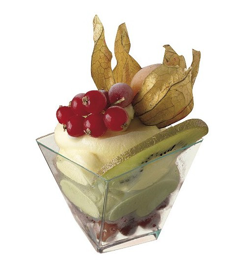 Bol Cuadrado Verde Transparente