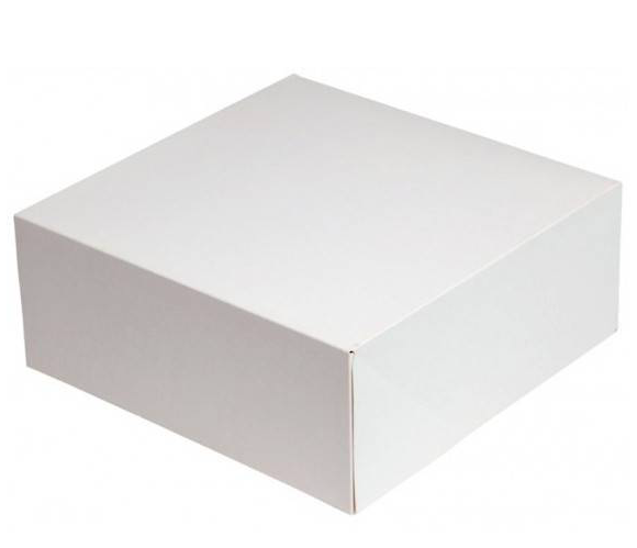 Caja Para Pasteles Cartón Blanca 32X32X8 Cm