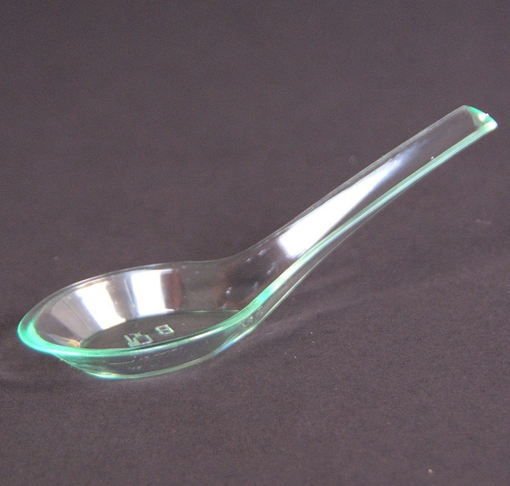 Mini Cuchara Degustación China Verde Transparente