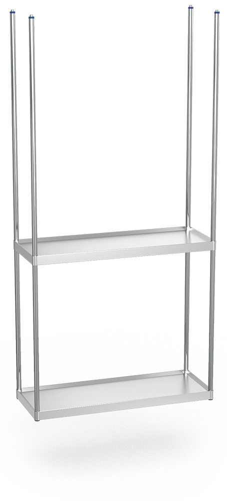 Estantería inox suspendida