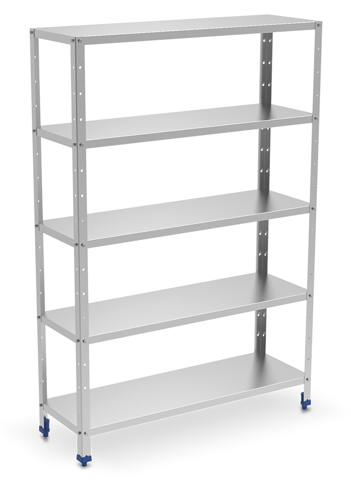Prestatgeria *inox de 5 nivells amb prestatges de 0,8 mm de gruix