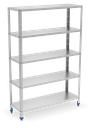 Prestatgeria *inox de 5 nivells amb prestatges de 0,8 mm de gruix