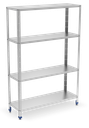Prestatgeria *inox de 4 nivells amb prestatges de 0,8 mm de gruix