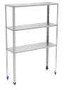 Estantería inox de 3 niveles con estantes de 0,8 mm de espesor
