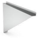 Cartela recta inox para estante mural