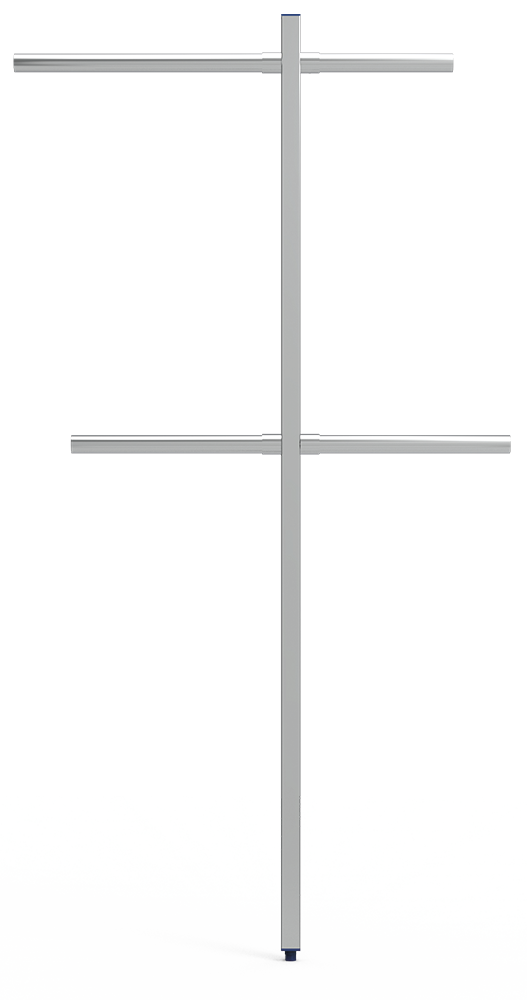 Columna central inox para estructura de cámara de tubo