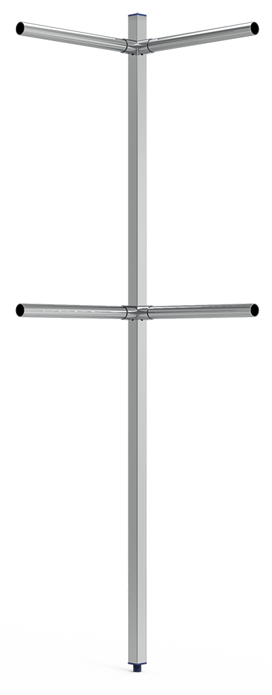 Columna de esquina inox para estructura de cámara de tubo