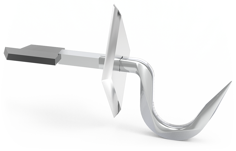 Gancho forjado inox modelo recibir