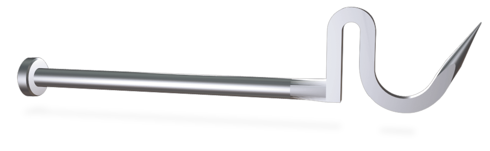 Ganxo *inox *salchichero simple amb ganxo de xai