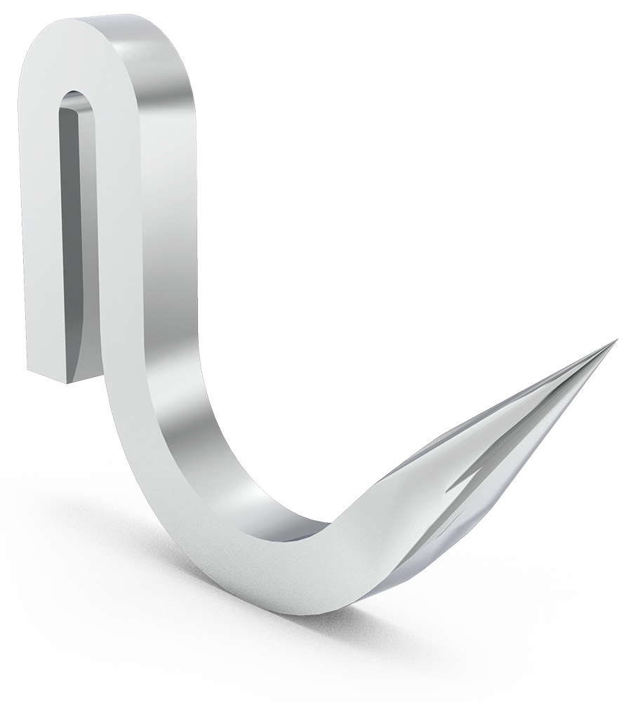 Gancho forjado inox modelo normal (10 unidades - 021402)