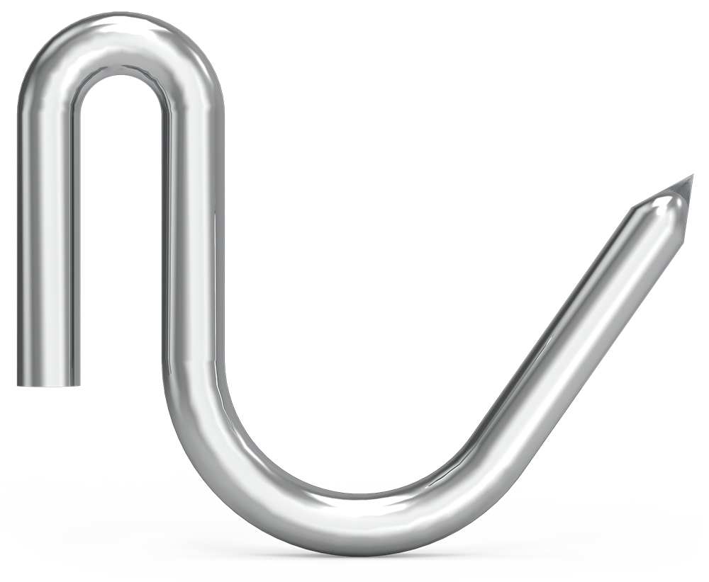 Ganxo de vareta *inox especial per a xais (10 unitats)