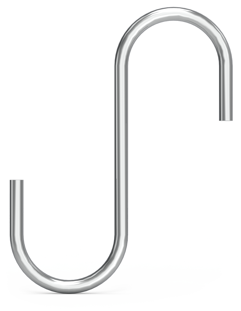 Gancho de varilla inox especial utensilios, sartenes y cacerolas 10 unidades