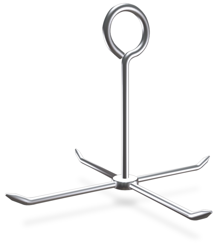 Ganxo de vareta *inox giratori *salchichero