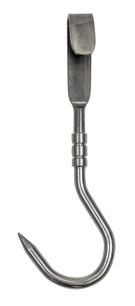 Gancho de varilla inox giratorio "J"