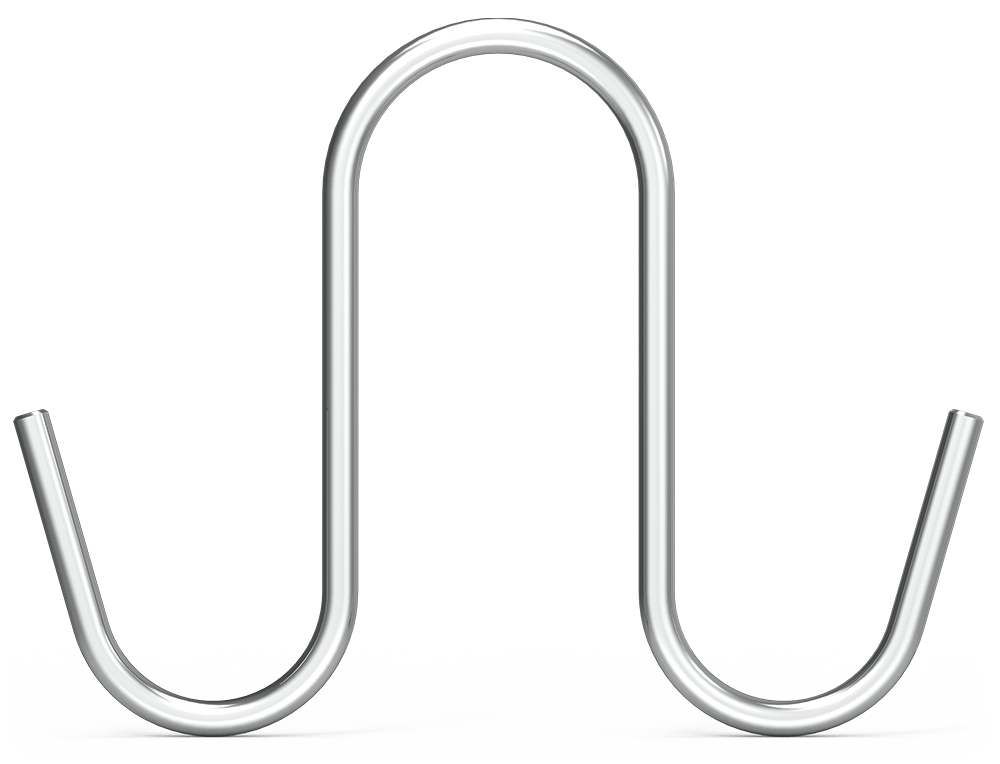 Gancho de varilla inox modelo S doble