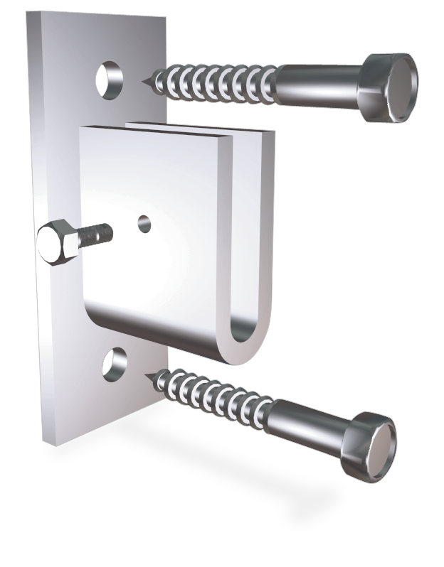 Soporte lateral inox derecho para pletina