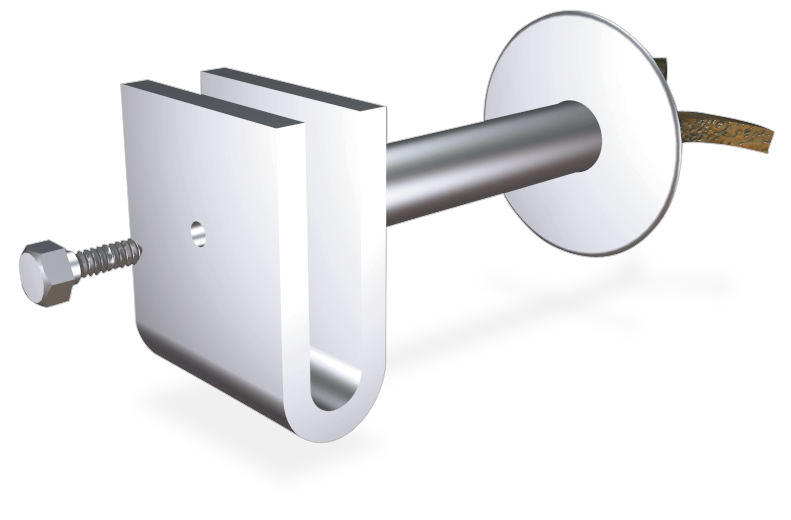 Suport recte *inox de platina per a rebre