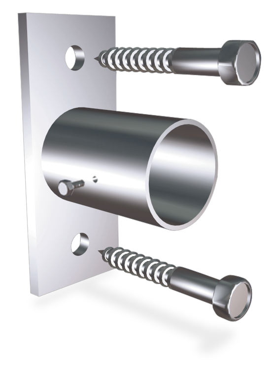 Suport *inox lateral a caragolar per a tubs