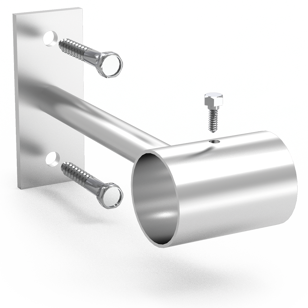 Suport recte *inox de tub per a caragolar