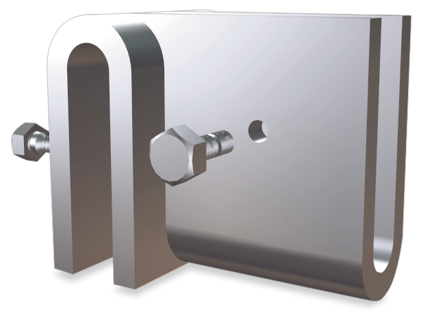 U en forma de T inox