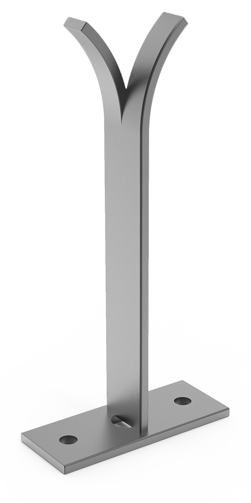 Sujeción  de hierro para tirante atornillado