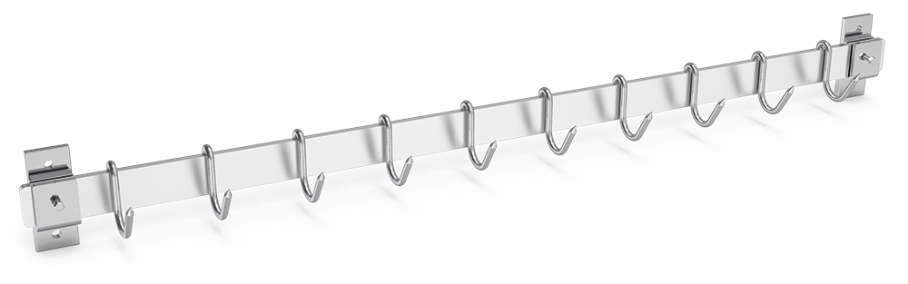 Barra mural amb ganxos